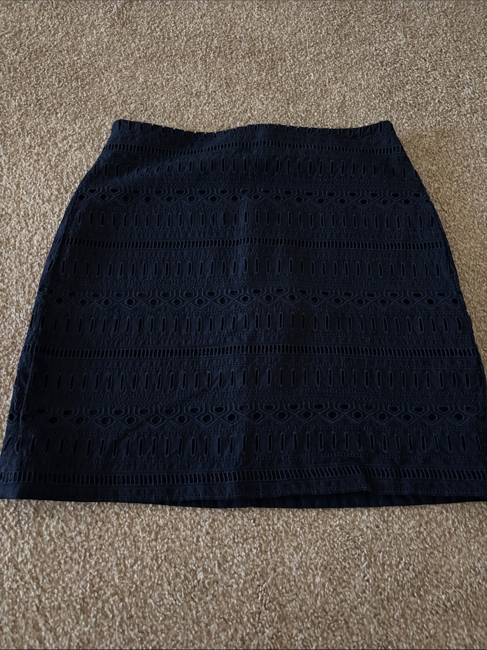 GAP Black Eyelet Lace Mini Skirt